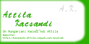 attila kacsandi business card